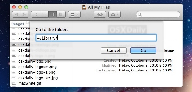 unhide library folder on mac